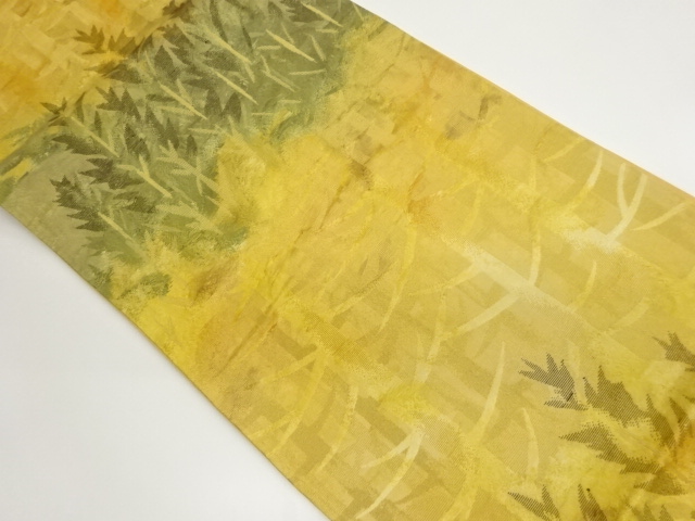 樹木模様織出し袋帯